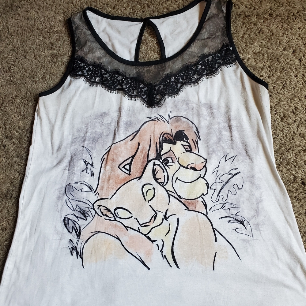 White Lion King Tank Top